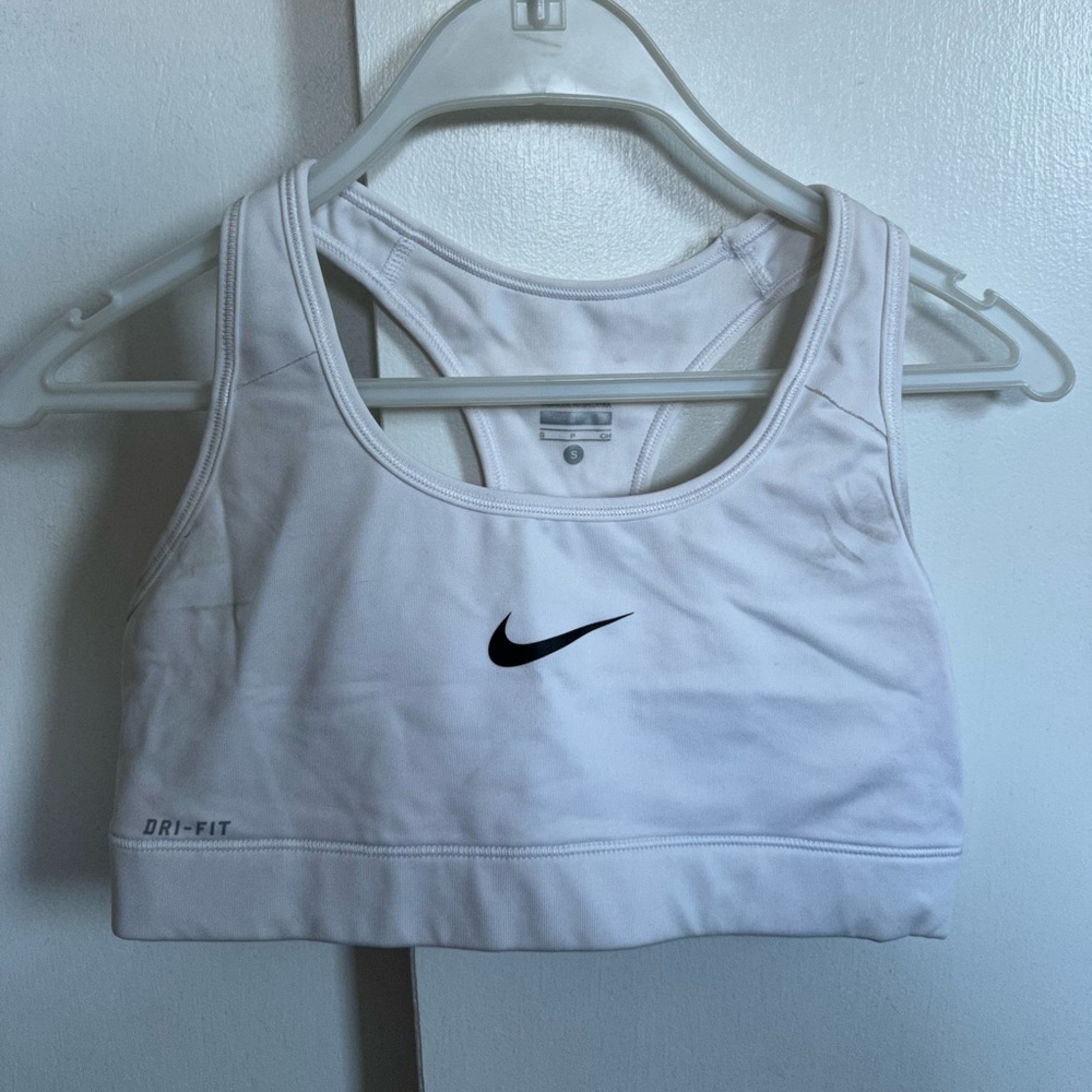 Nike White Sports Bra
